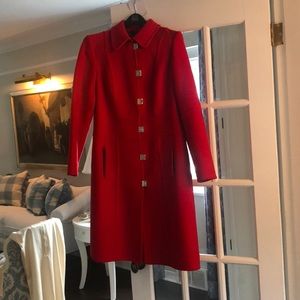 Stylish Red Coat Size 14
